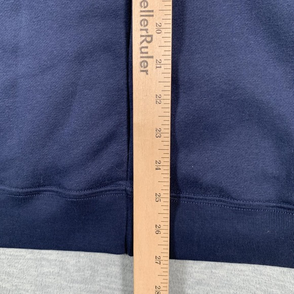 GAP Hoodie Mens 2XL Navy Blue Full Zip Fleece Lined Sweatshirt Drawstring Hood - Picture 7 of 11